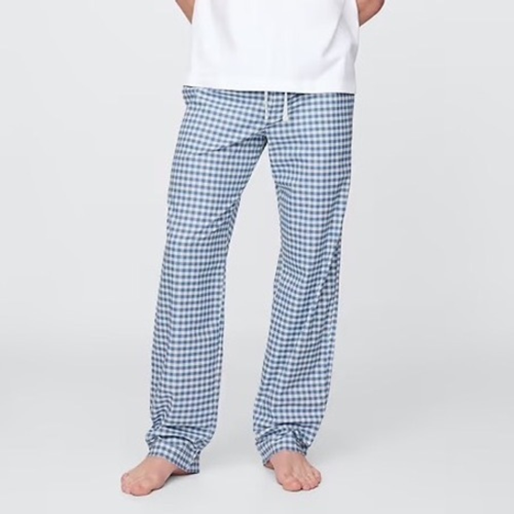 Gap Gingham Boxer Pants Docksider Blue White Cotton PJ Lounge Bottoms Mens Large
